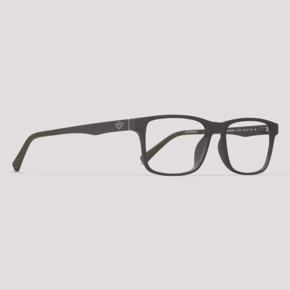 Atitude Attach Academy Clip on H11P Cinza Fosco Preto Polarizado - 54 mm