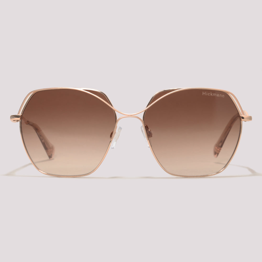 Hickmann Azaleia 11 04B Dourado Brilho Marrom Degradê - Sol - 58 mm