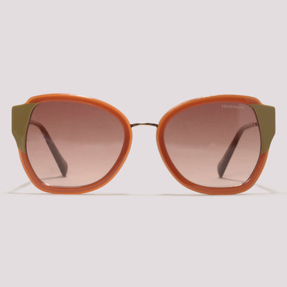 Hickmann Camelia 7 G01 Marrom e Verde Brilho Marrom Degradê - Sol - 53 mm