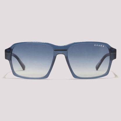 Evoke EVK RX71S D02 Azul Brilho Translúcido Azul Degradê - Sol - 56 mm