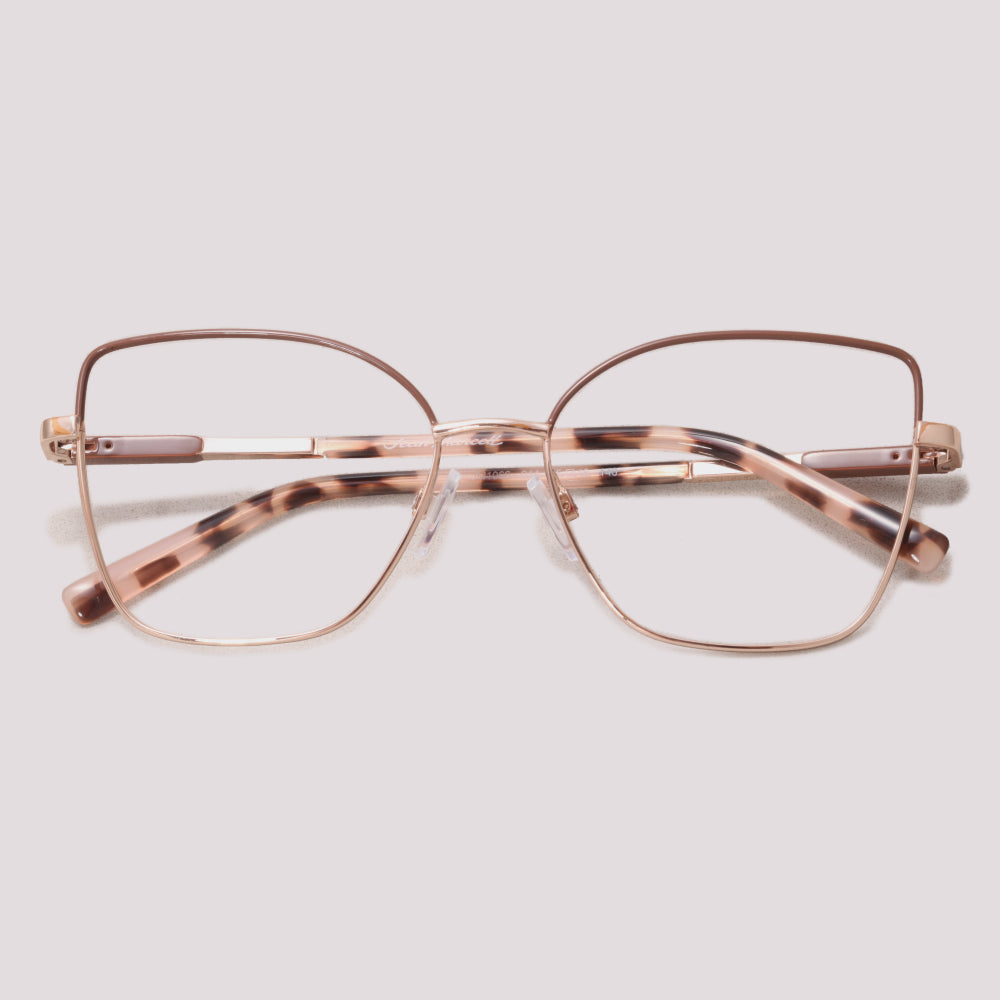 Jean Marcell JM1066 01A Dourado e Marrom - Grau - 55 mm
