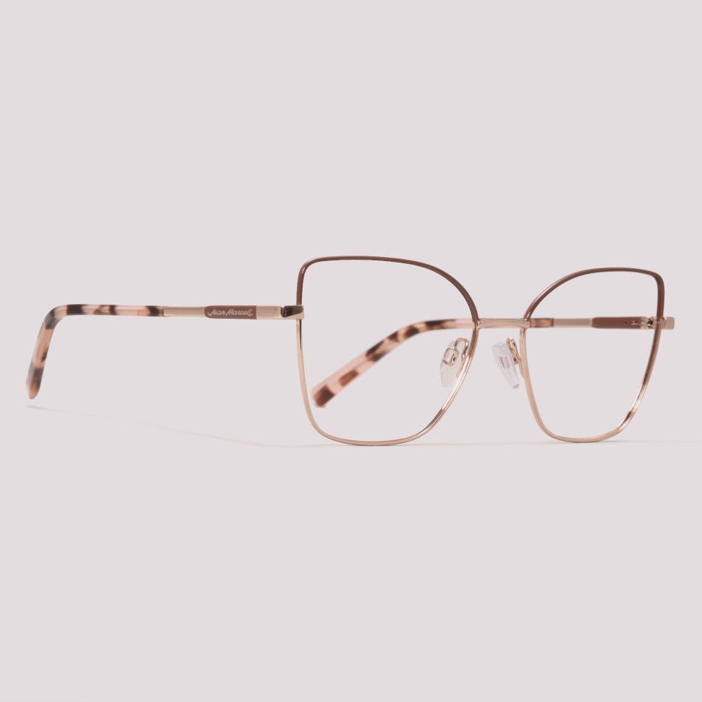 Jean Marcell JM1066 01A Dourado e Marrom - Grau - 55 mm