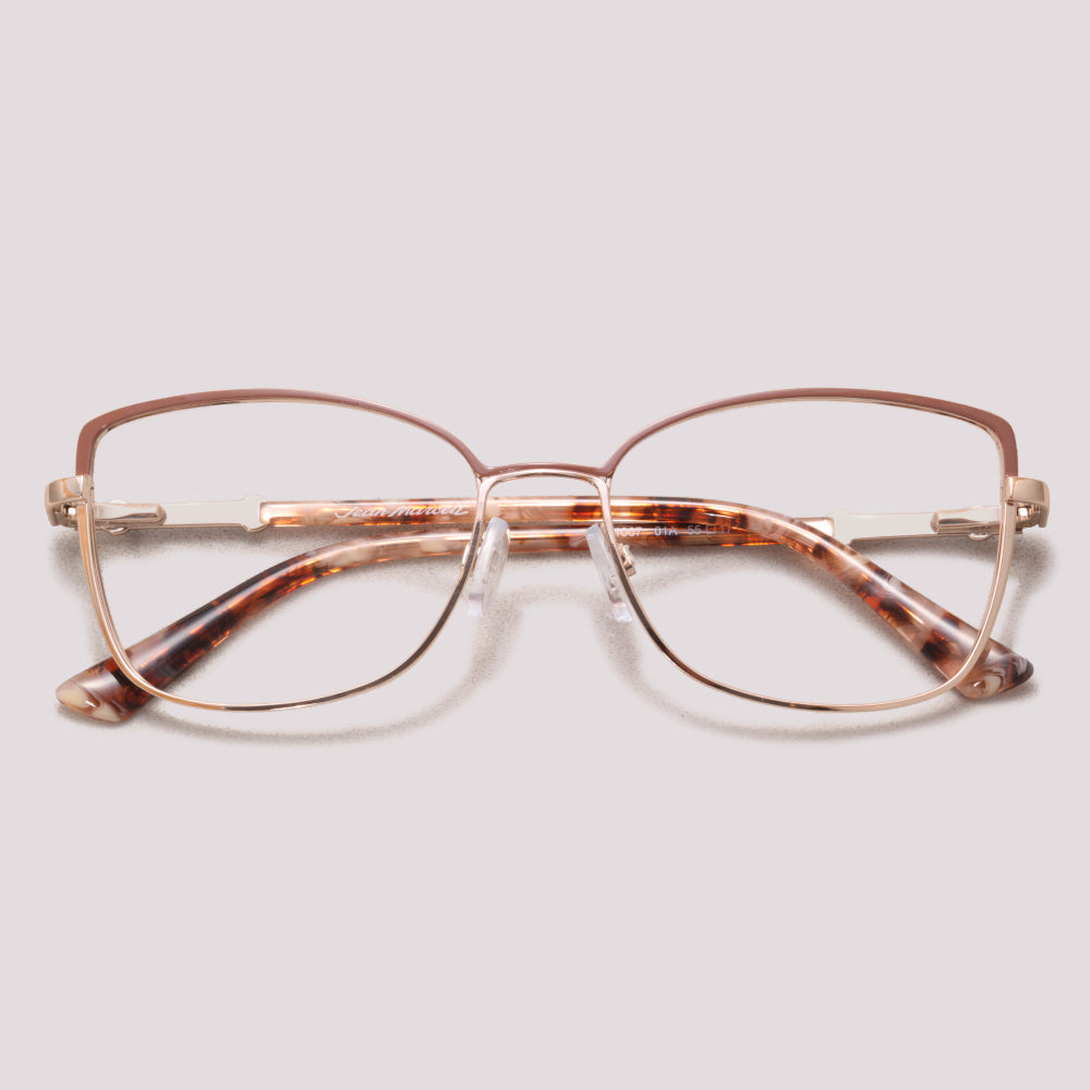 Jean Marcell JM1067 01A Dourado e Marrom - Grau - 55 mm