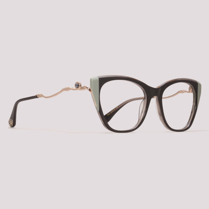 Ana Hickmann Mari 14 G02 Marrom e Dourado - Grau - 51 mm
