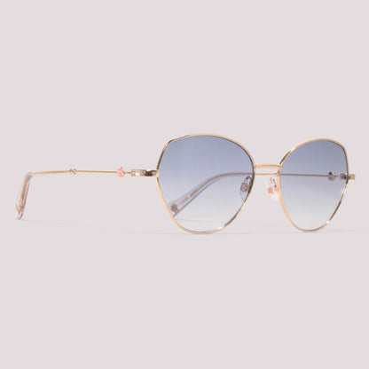Hickmann Rosa 3 04C Dourado Brilho Azul Degradê - Sol - 55 mm