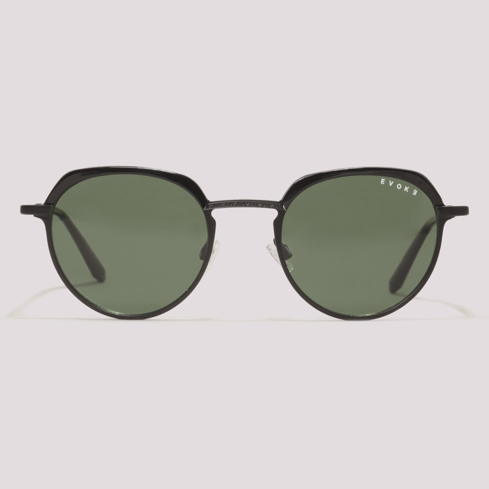 Evoke Shelby 03 09BP Preto Fosco Verde Polarizado - Sol - 52 mm