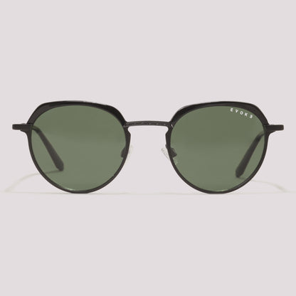 Evoke Shelby 03 09BP Preto Fosco Verde Polarizado - Sol - 52 mm