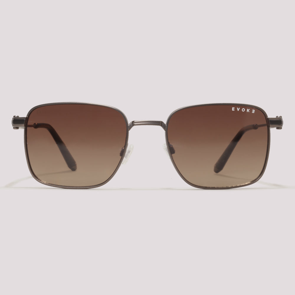 Evoke Shelby 04 02BP Cinza Fosco Marrom Degradê Polarizado - Sol - 54 mm