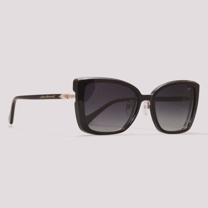 Jean Marcell JM1075C 09A Clip on Dourado e Preto Brilho Preto Degradê - Grau - 54 mm