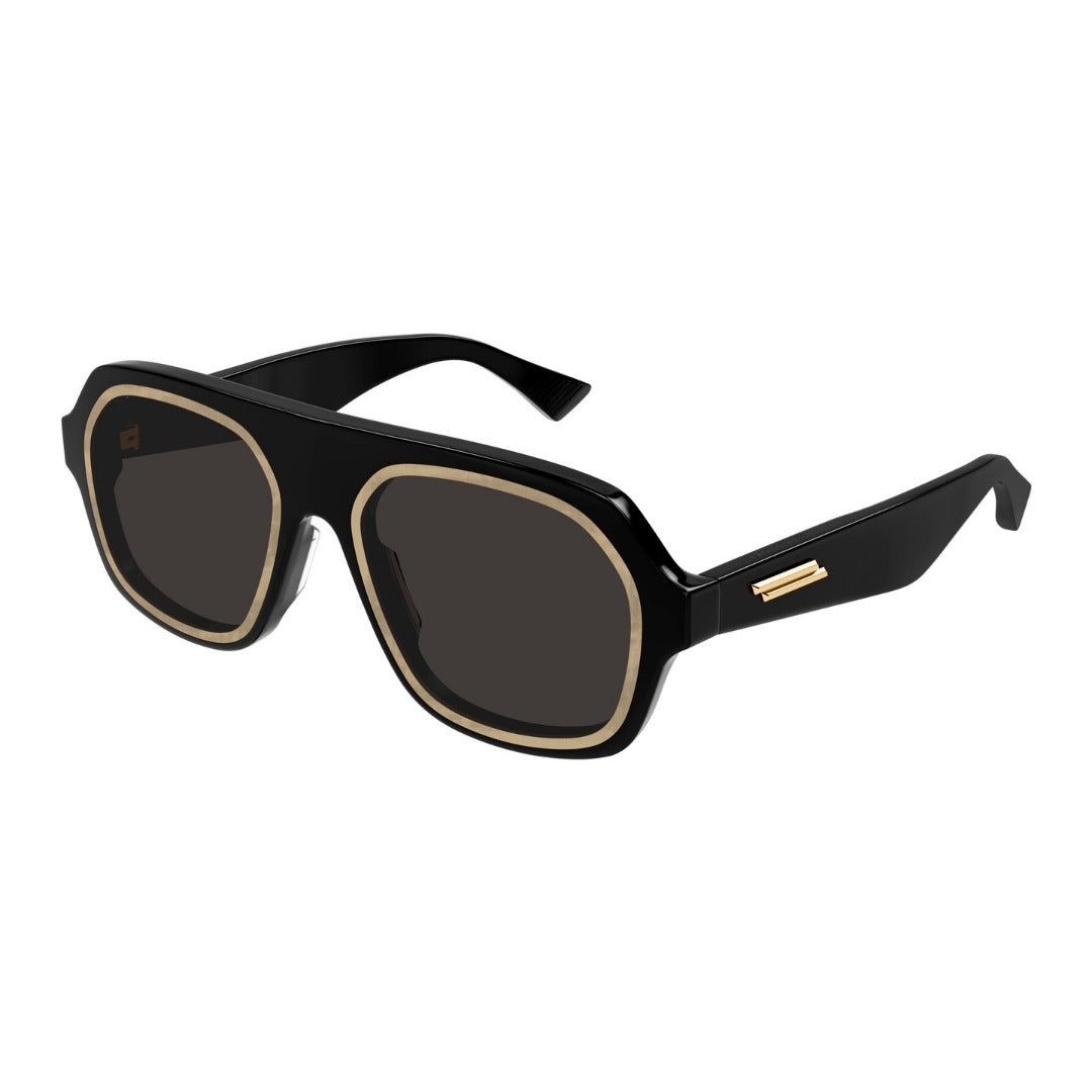 Bottega Veneta BV1217S 001 Preto Brilho Preto - Sol - 53 mm