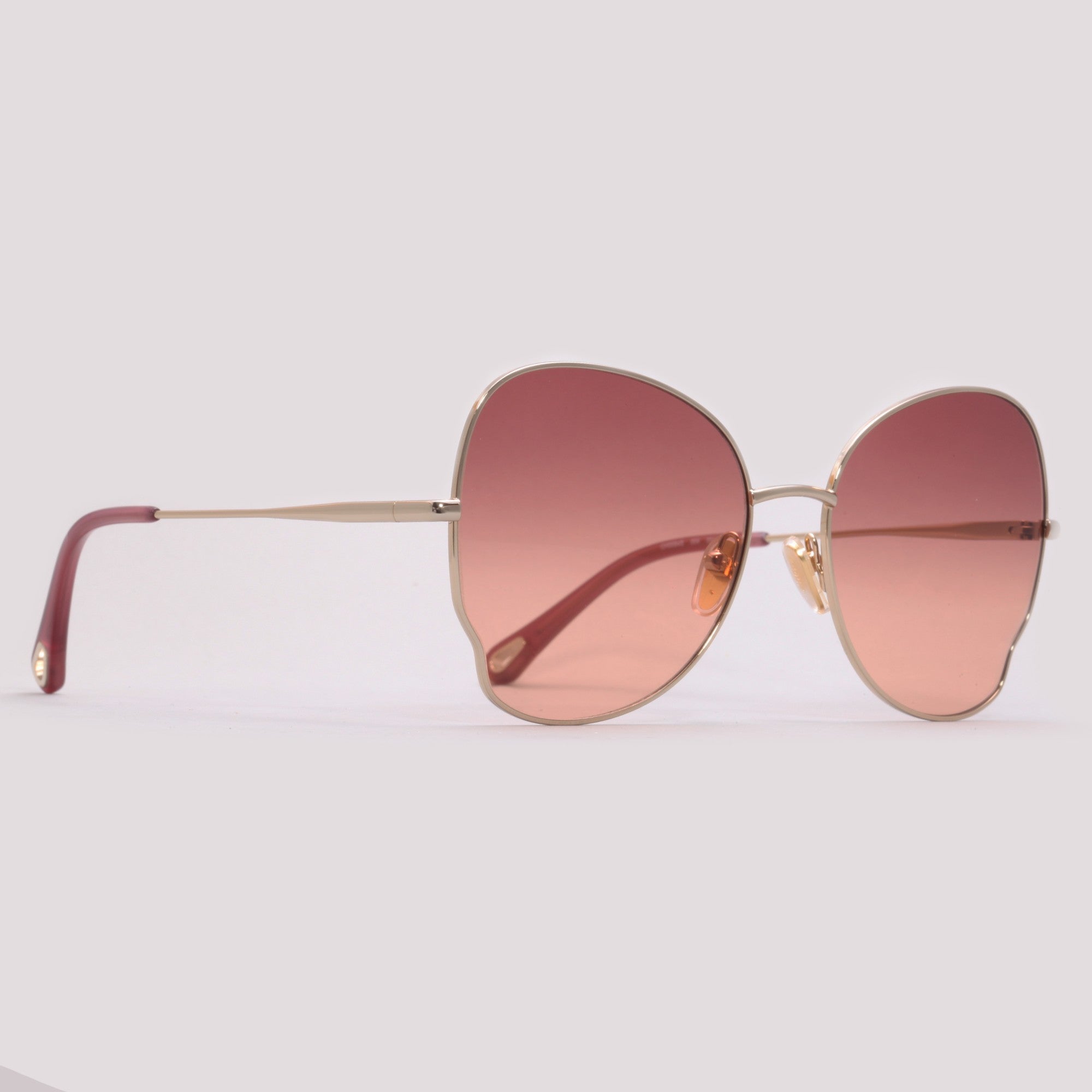 Chloé CH0094S 004 Dourado Brilho Rosa Degradê - Sol - 59 mm