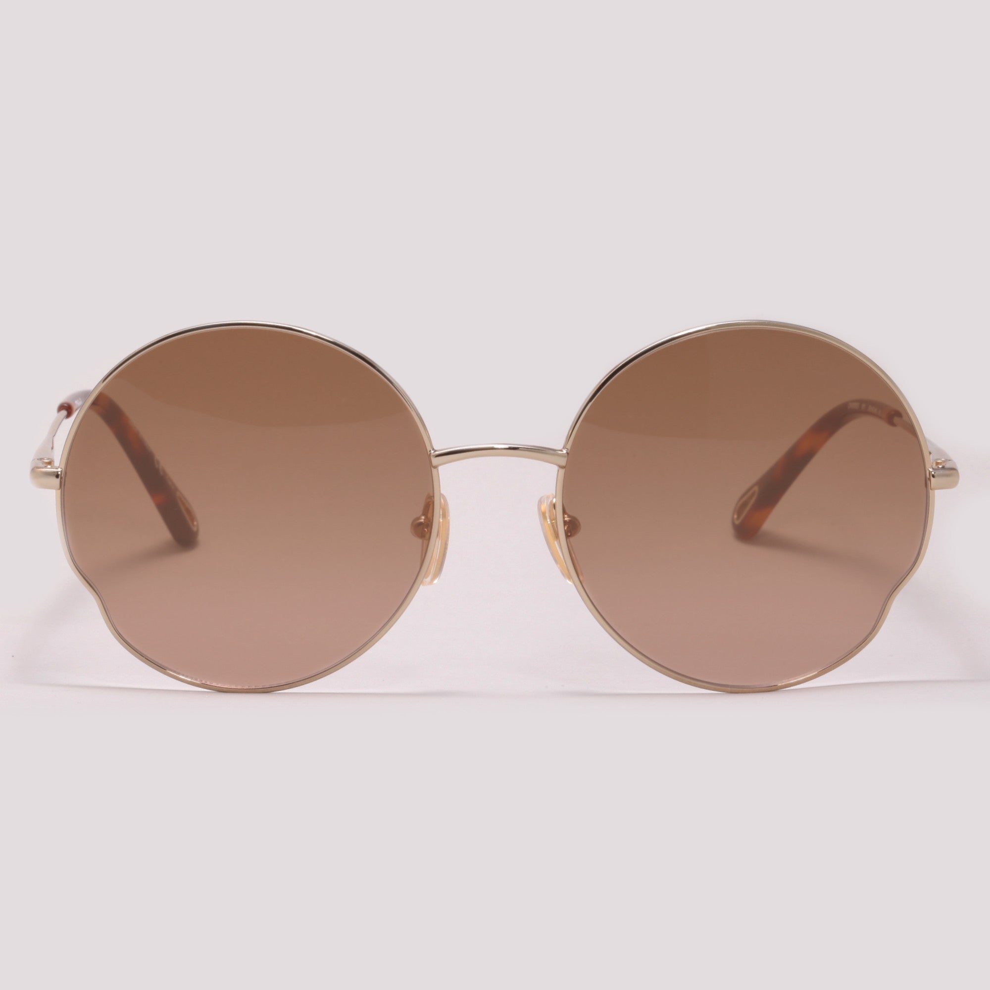 Chloé CH0095S 001 Dourado Brilho Marrom Degradê - Sol - 59 mm