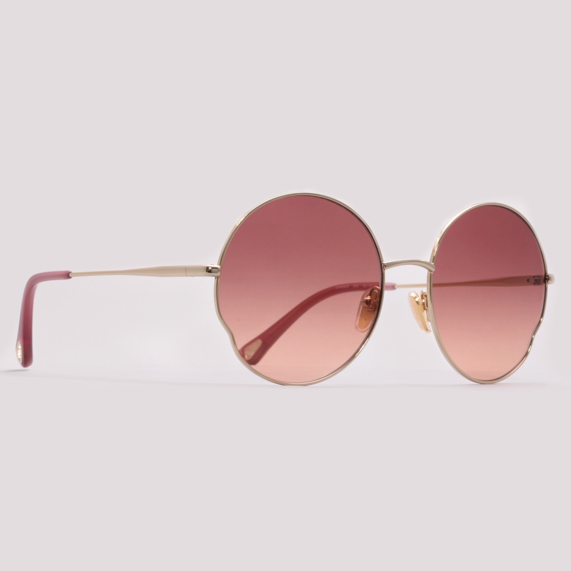 Chloé CH0095S 004 Dourado Brilho Rosa Degradê - Sol - 59 mm