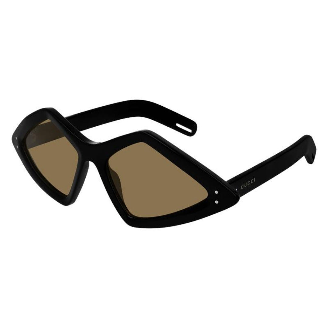 Gucci GG0496S 001 Preto Brilho Marrom - Sol - 59 mm