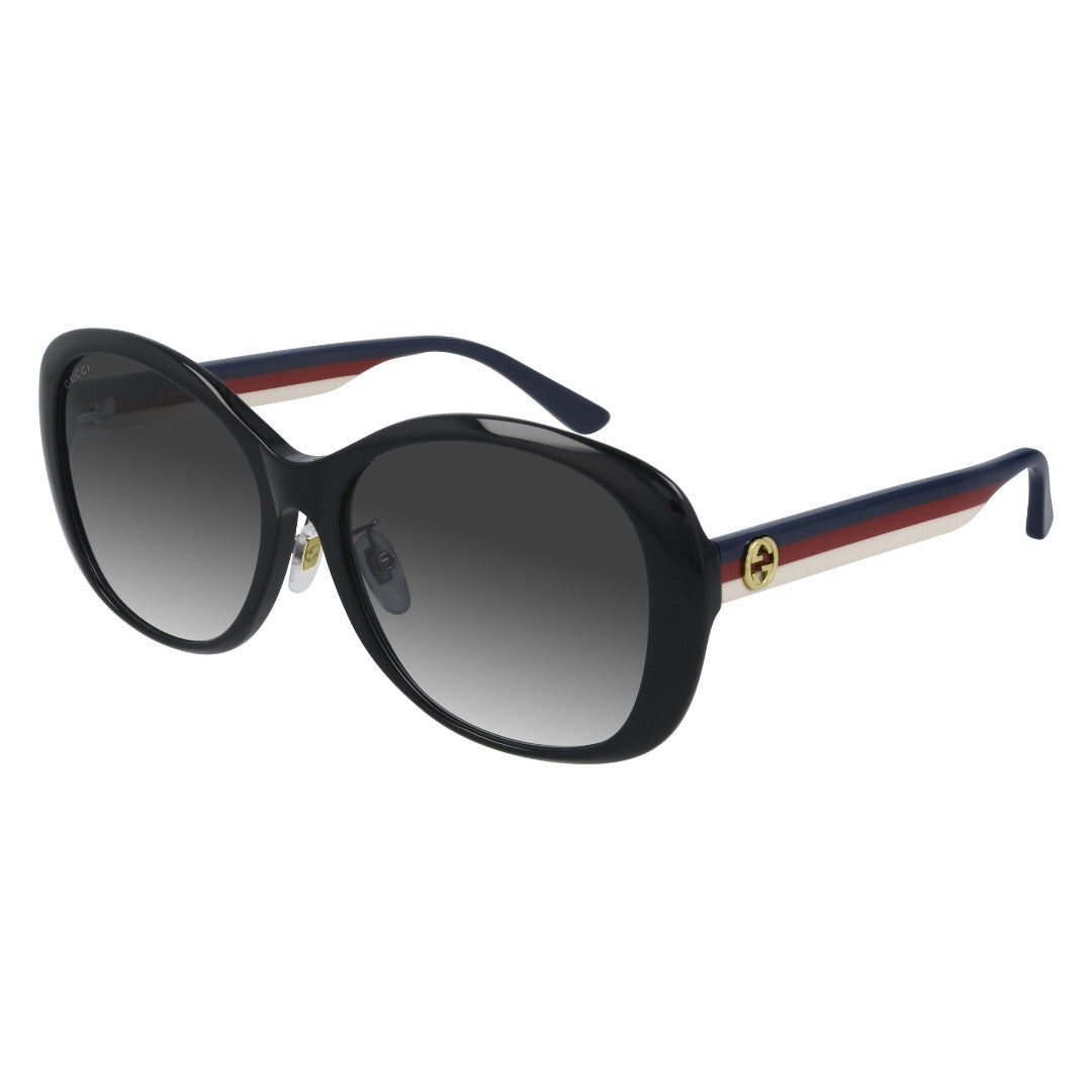 Gucci GG0849SK 002 Preto Brilho Preto Degradê - Sol - 59 mm