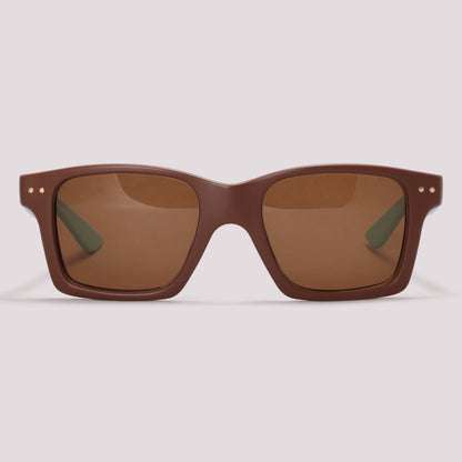 Evoke Trigger Marrom e Azul Fosco Marrom - Sol - 47 mm