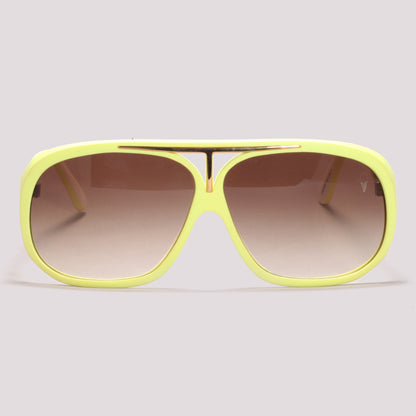 Evoke EVK 01 Ice Cream Yellow White Matte / Brown Degradê - Lente 6,0 cm  - Sol