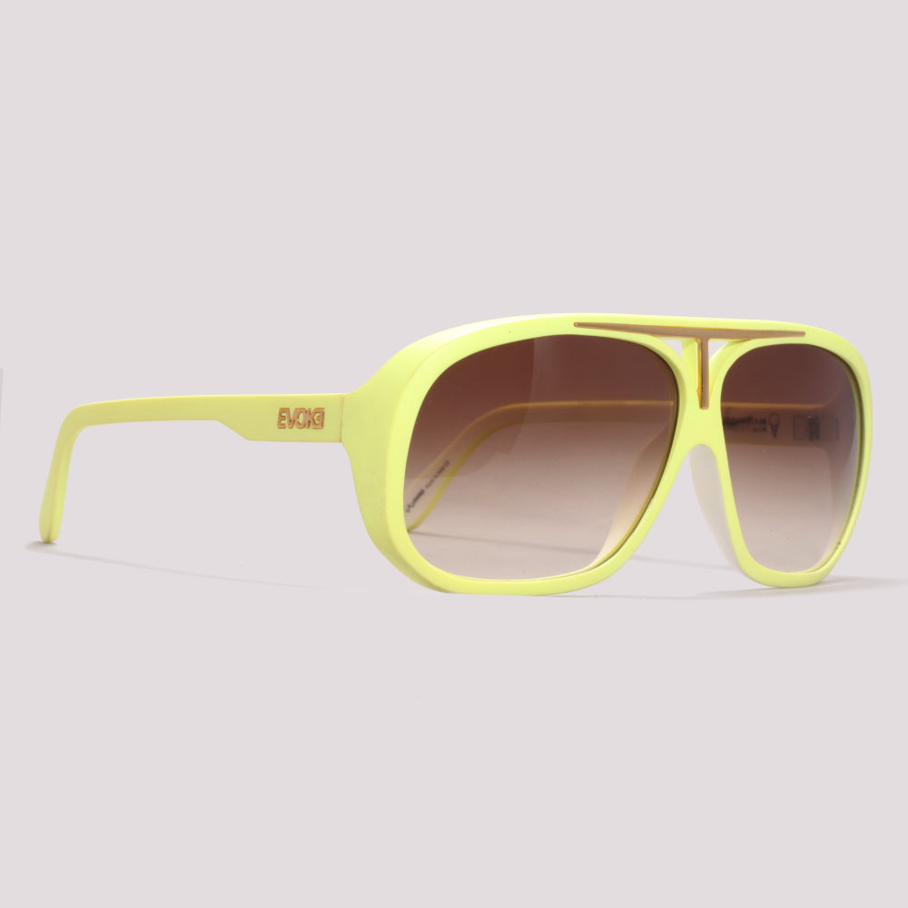 Evoke EVK 01 Ice Cream Yellow White Matte / Brown Degradê - Lente 6,0 cm  - Sol