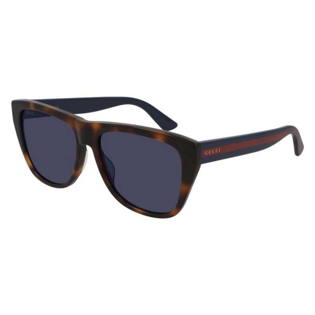 Gucci GG0926S 002 Marrom Mesclado e Azul - Sol - 57 mm