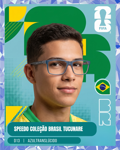 Speedo Coleção Brasil Tucunare D13 Azul Translúcido - Grau - 56 mm