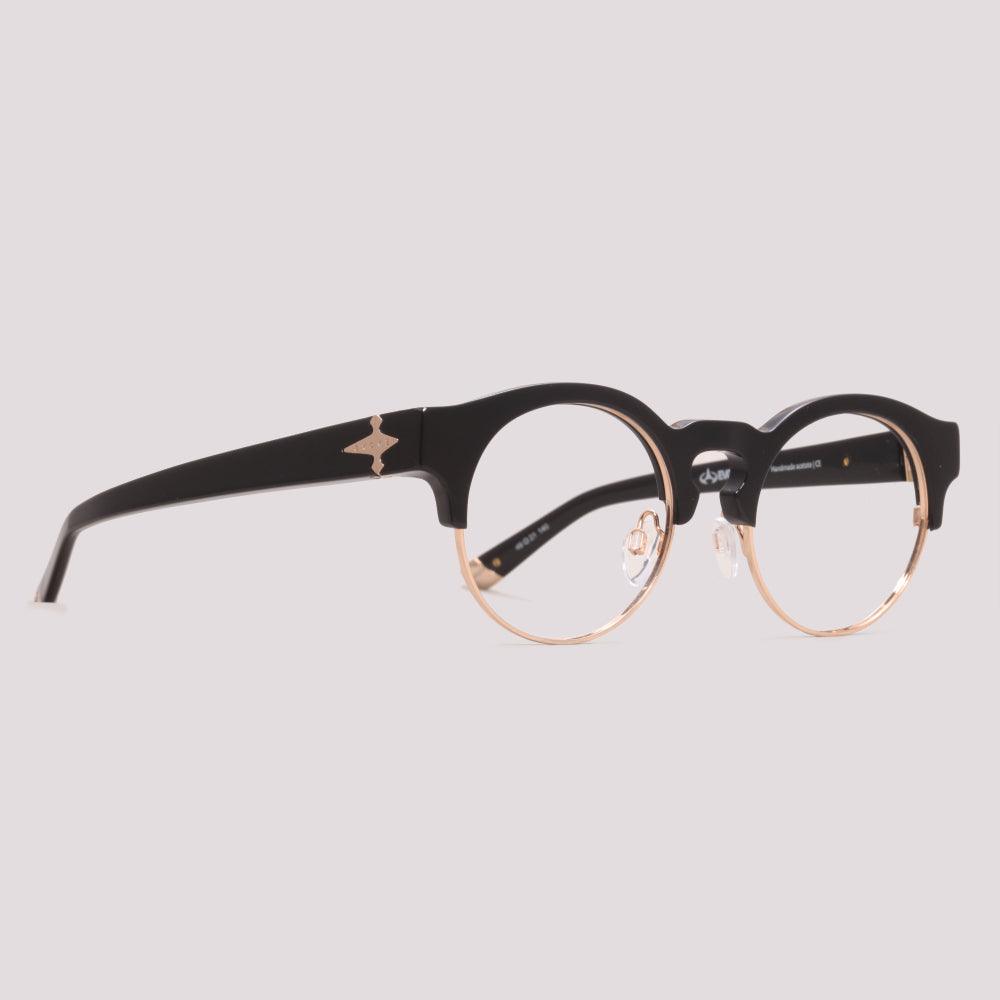 Evoke Capo III A01 Preto Briljo e Dourado - Grau - 49 mm