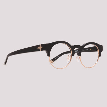 Evoke Capo III A01 Preto Briljo e Dourado - Grau - 49 mm