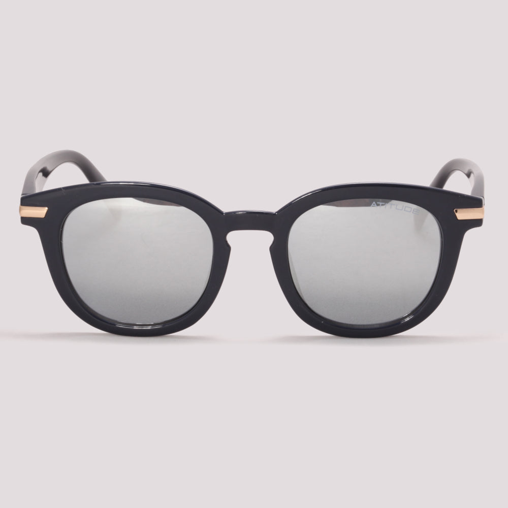 Atitude AT5366 D01 Azul Brilho Prata Espelhado - Sol - 48 mm