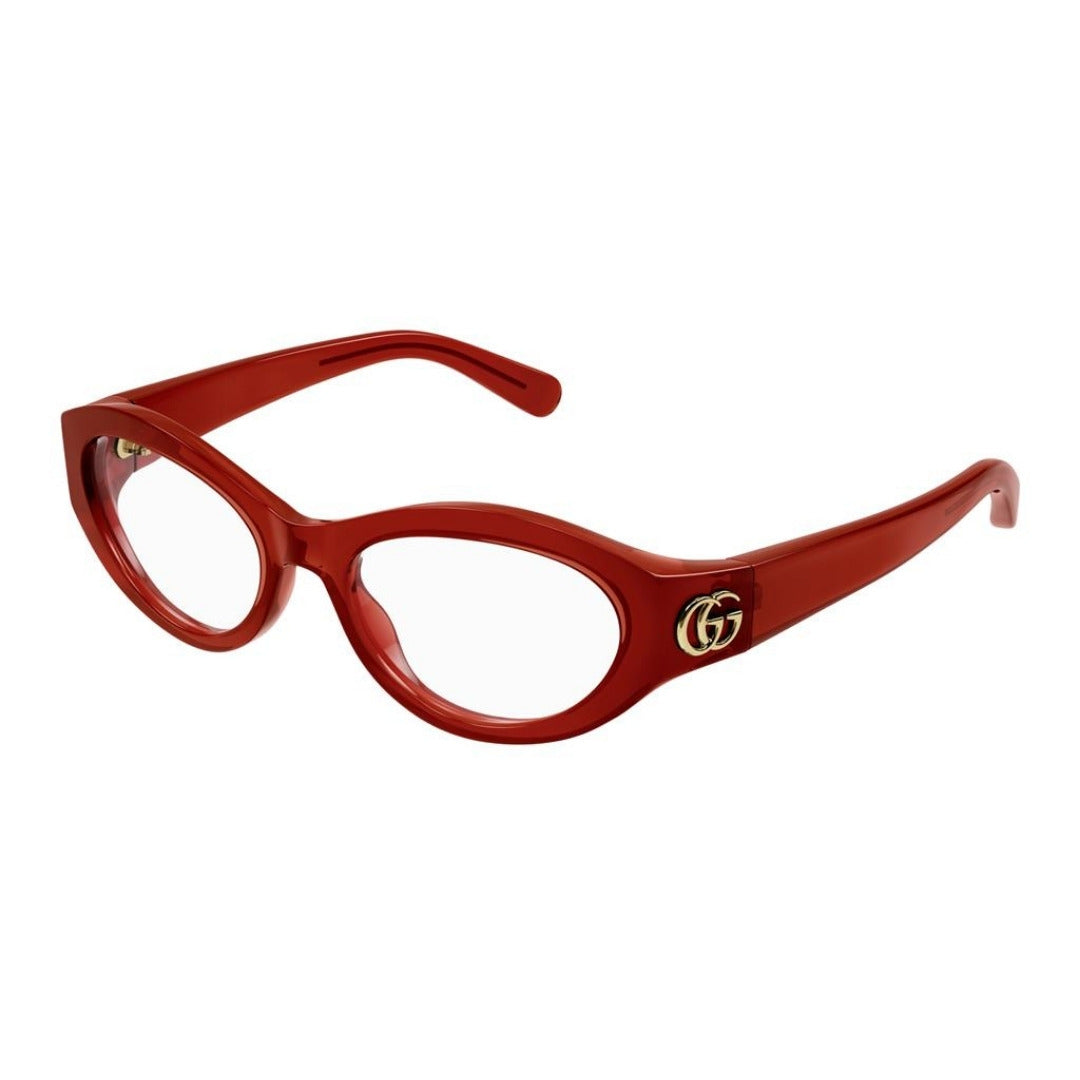 Gucci GG1405O 003 Vermelho Translúcido - Grau - 51 mm