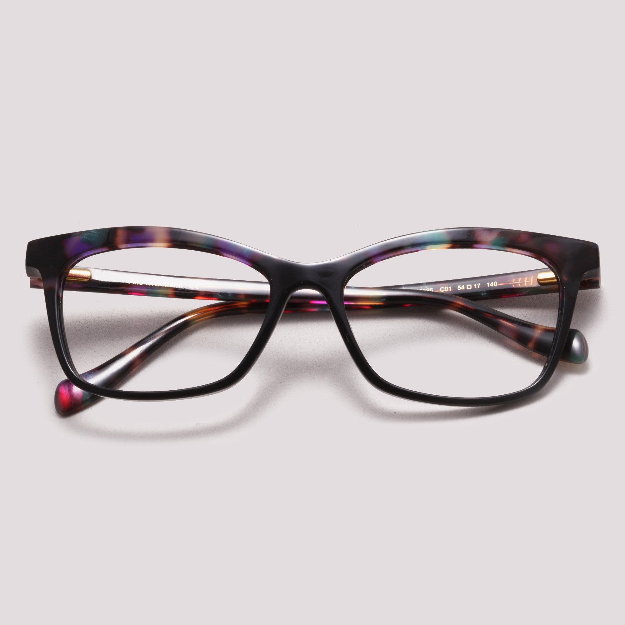 Ana Hickmann AH6335 C01 Preto e Marrom Mesclado Brilho - Grau - 54