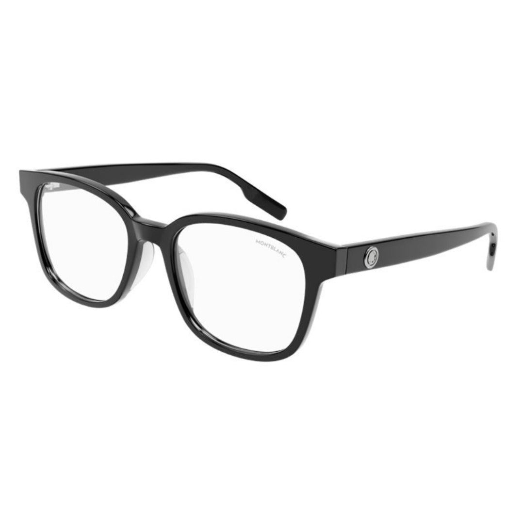 Montblanc MB0180OK 005 Preto Brilho - Grau - 56 mm