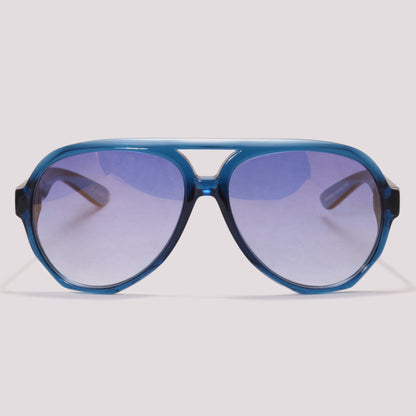 Evoke Diamond Aviator T02 Azul Translúcido Azul Espelhado - Sol - 59 mm