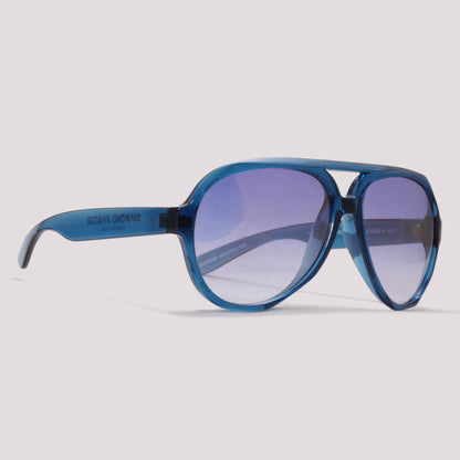 Evoke Diamond Aviator T02 Azul Translúcido Azul Espelhado - Sol - 59 mm