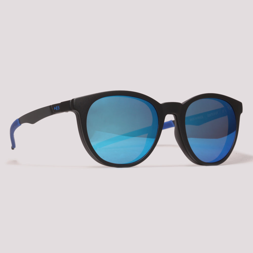 HB Duotech 0253 Clip On Matte Black D. Blue / Blue Polarized - 49 mm  - Grau