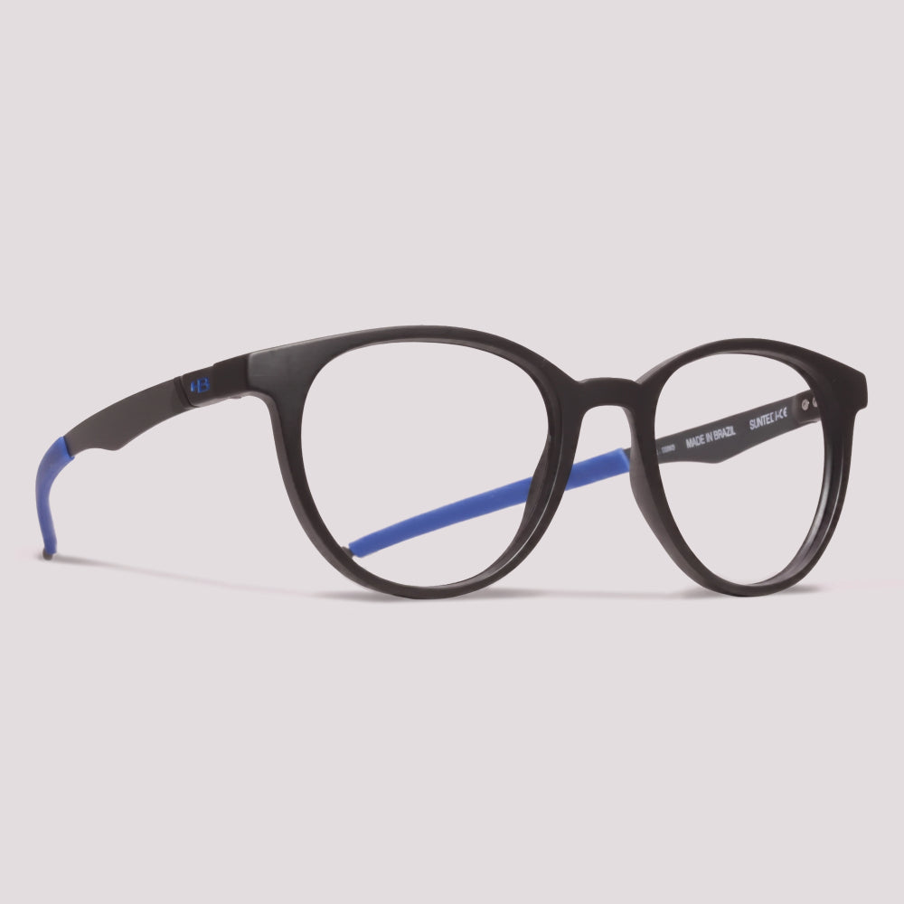 HB Duotech 0253 Clip On Matte Black D. Blue / Blue Polarized - 49 mm  - Grau