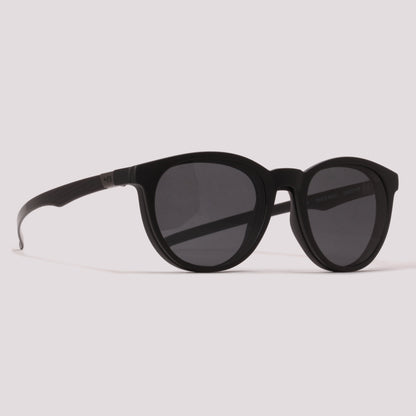 HB Duotech 0253 Clip On Preto Fosco Fibra de Carbono Cinza Polarizado - Grau - 49 mm