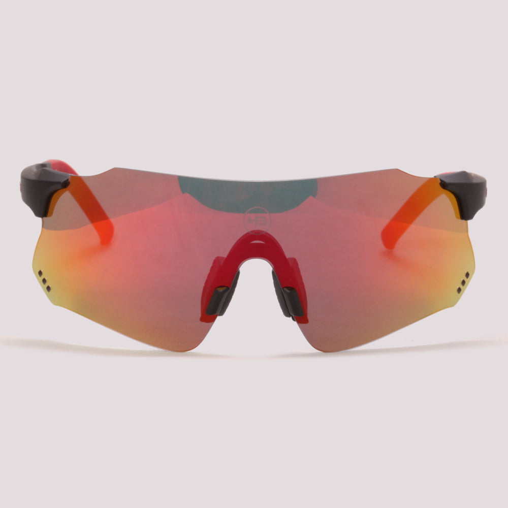 HB Quad X 2.0 Preto Fosco Vermelho Espelhado - Sol - 145 mm