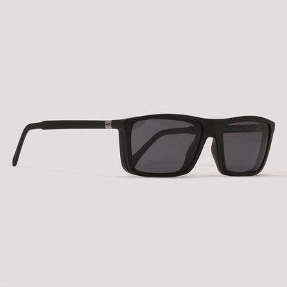 HB 0379 Switch Clip On Preto Fosco Cinza Polarizado - Grau - 55 mm