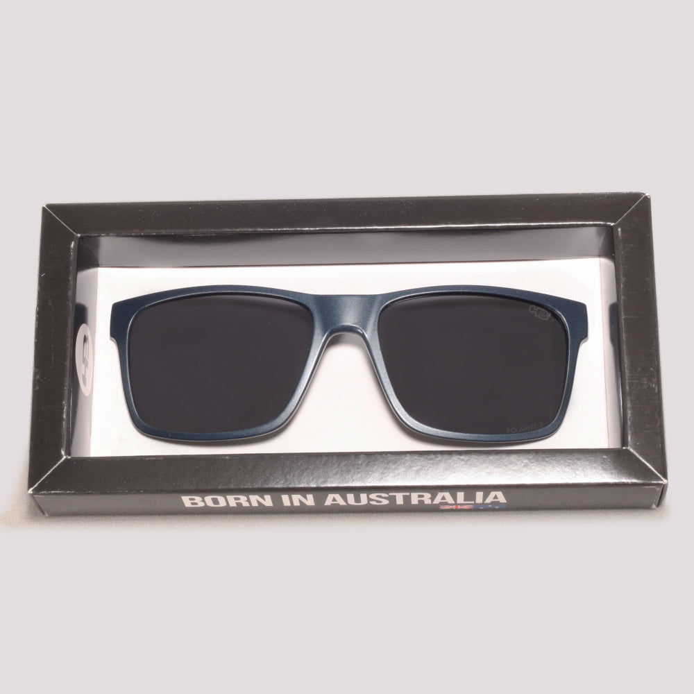 Clip On para Óculos de Grau HB Switch 0339 Matte Navy/ Polarized Gray - 53mm