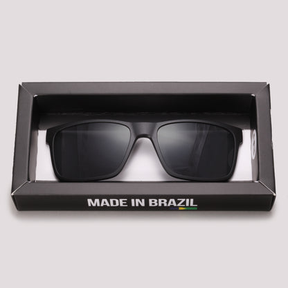 Clip On para Óculos de Grau HB Switch 0339 Preto Fosco Wood Preto Polarizado