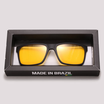 Clip On para Óculos de Grau HB Switch 0339 Preto Fosco Night Drive