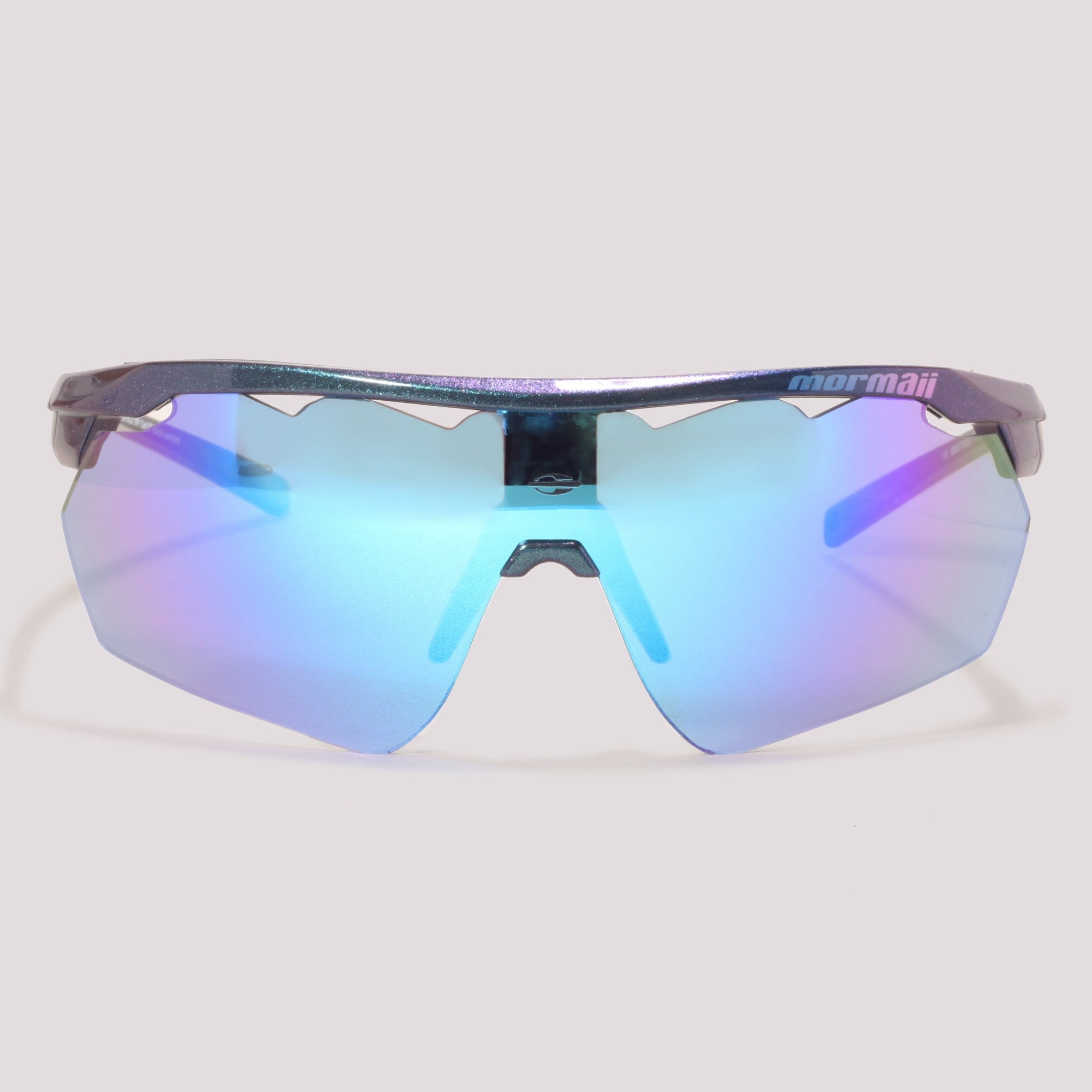 Óculos para Beach Tenis Mormaii Smash Verde e Roxo Brilho/ Roxo Espelhado - 150 mm