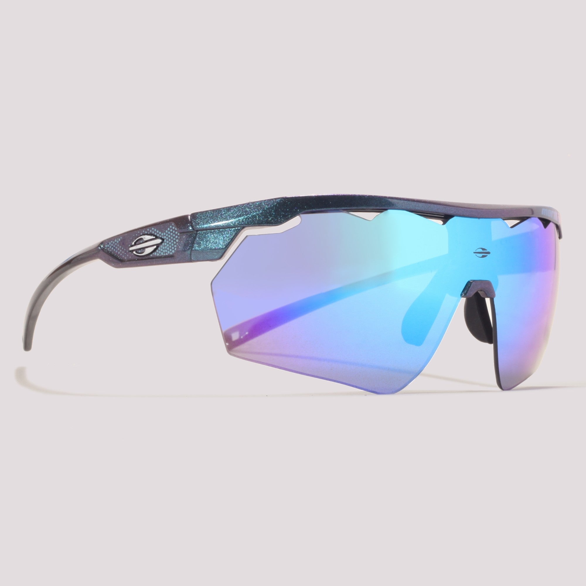 Óculos para Beach Tenis Mormaii Smash Verde e Roxo Brilho/ Roxo Espelhado - 150 mm