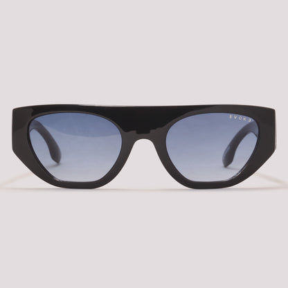 Evoke Kurt A02 Preto Brilho Azul Degradê - Sol - 52 mm