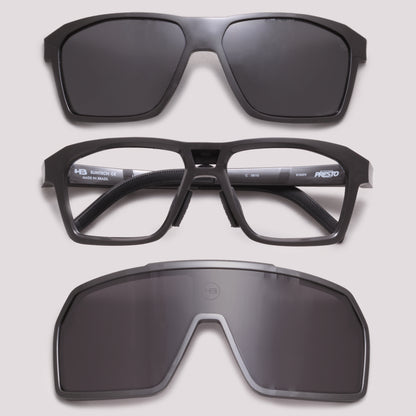 HB Presto Clip On Graphene/ Black Gray - 55 mm