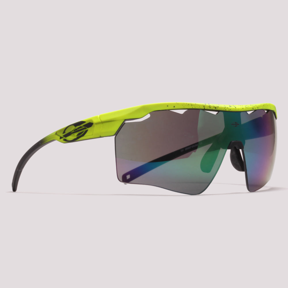 Óculos para Beach Tenis Mormaii Clip On Smash 2 Verde e Preto Fosco/ Verde Espelhado/  Transparente  - Lente 15,0 cm