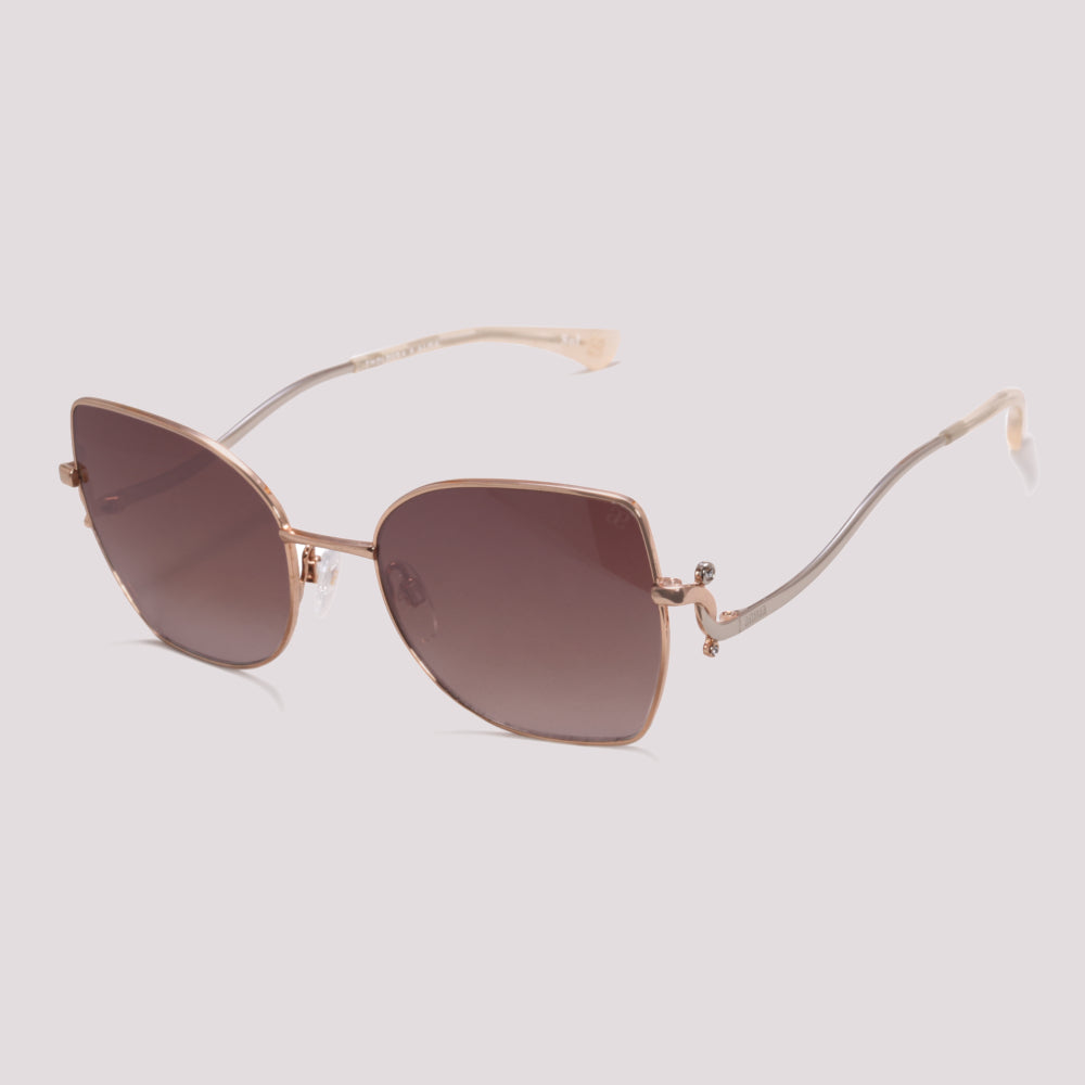 Anima Sou Chic 04A Dourado Brilho Marrom Degradê  - Sol - 54 mm