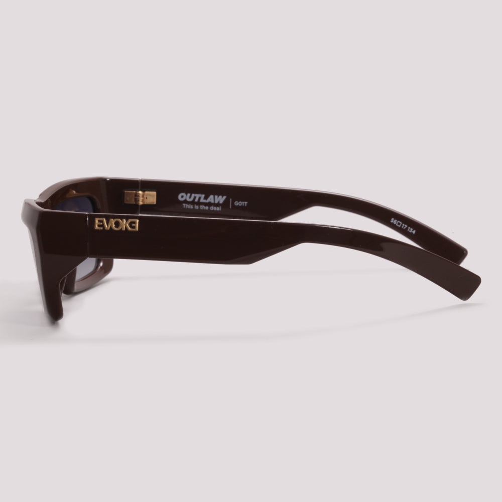 Evoke Outlaw High-end G01T Chocolat Gold Gray Gradient - Lente 56 MM - Sol