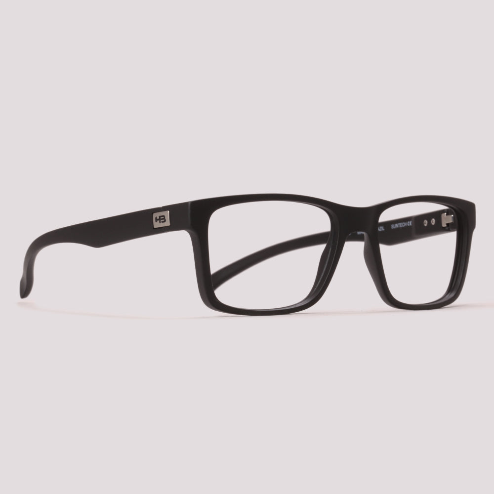 HB Polytech 0339 Clip On Preto Fosco Preto Polarizado - Grau - 53 mm