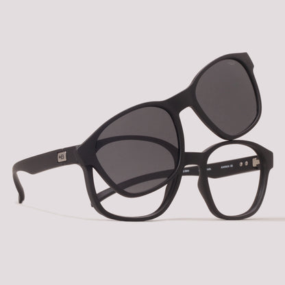 HB Switch 0448 Preto Fosco Preto Polarizado + Night Drive - Grau - 50 mm