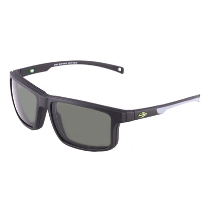 Mormaii Swap 5 Clip on Preto e Cinza Fosco/ Verde G15/ Amarelo - Lente 5,7 cm  - Grau